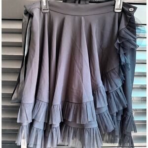 Plus Size 3X Widow Dollskill Ruffled Wrap Skirt Satin Ribbon Bow tie